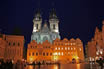 Die Kirche Notre Dame Vor Tyn Und Dem Altstaedter Platz In Prag Bei Nacht